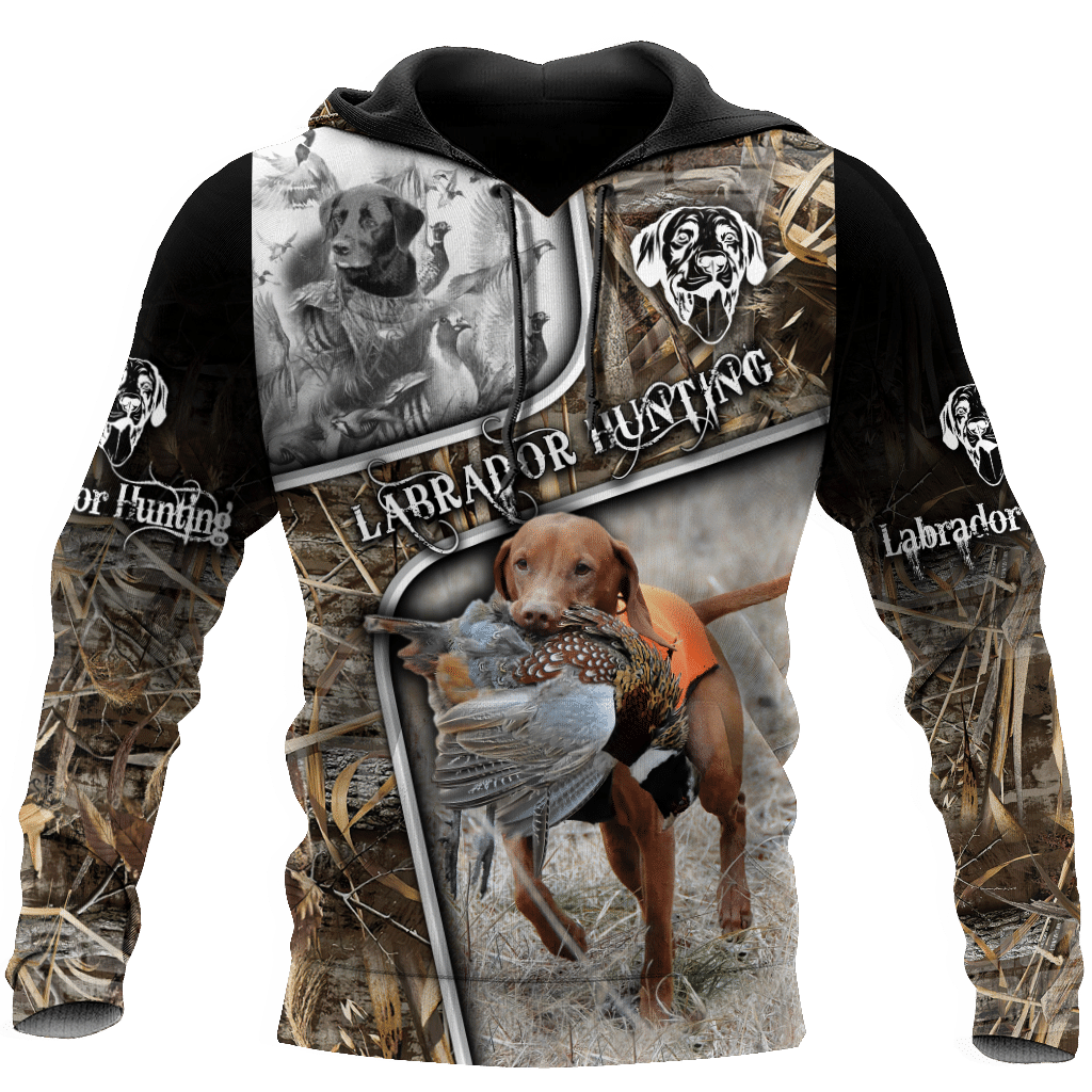 Labrador Hunting Camouflage Cool 3D Printed Sublimation Hoodie Hooded Sweatshirt Comfy Soft And Warm For Men Women S to 5XL CTC1501378