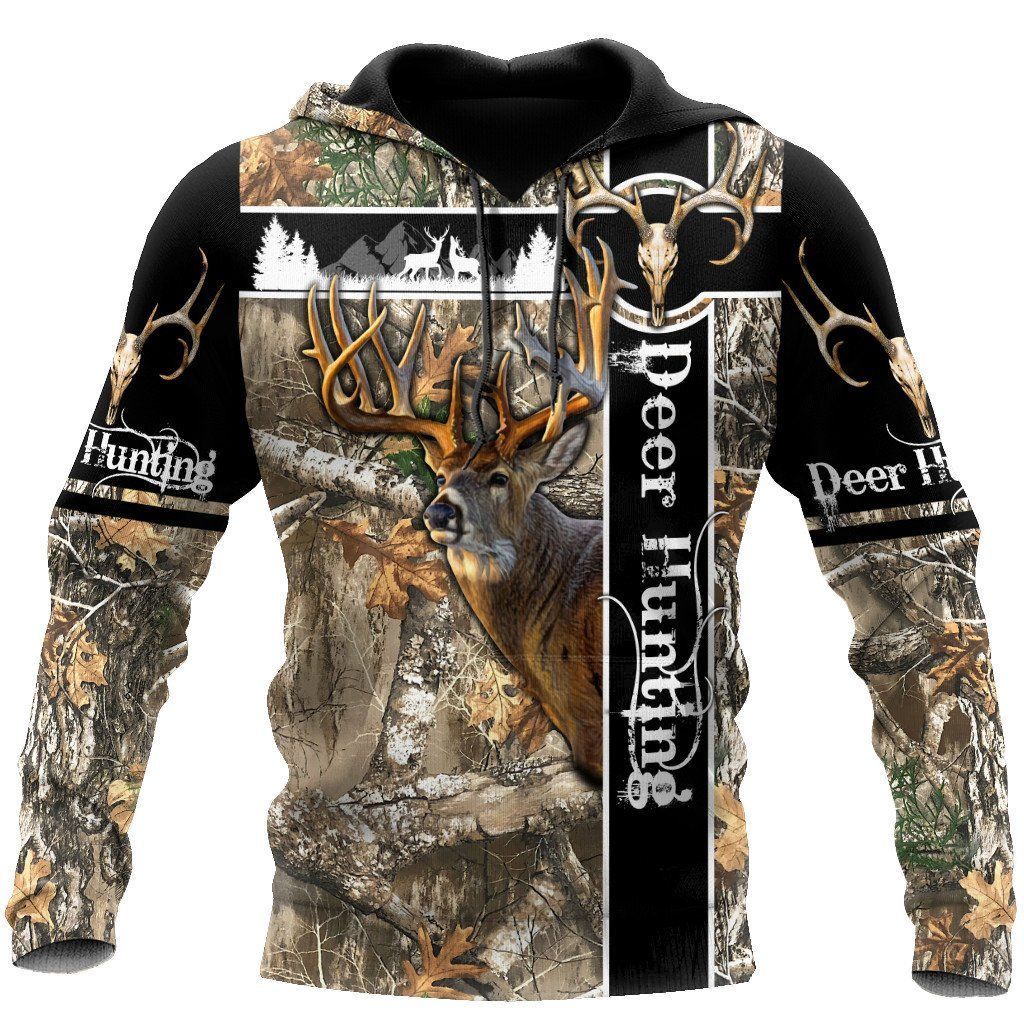 Deer Hunting Camouflage Cool 3D Printed Sublimation Hoodie Hooded Sweatshirt Comfy Soft And Warm For Men Women S to 5XL CTC1301560