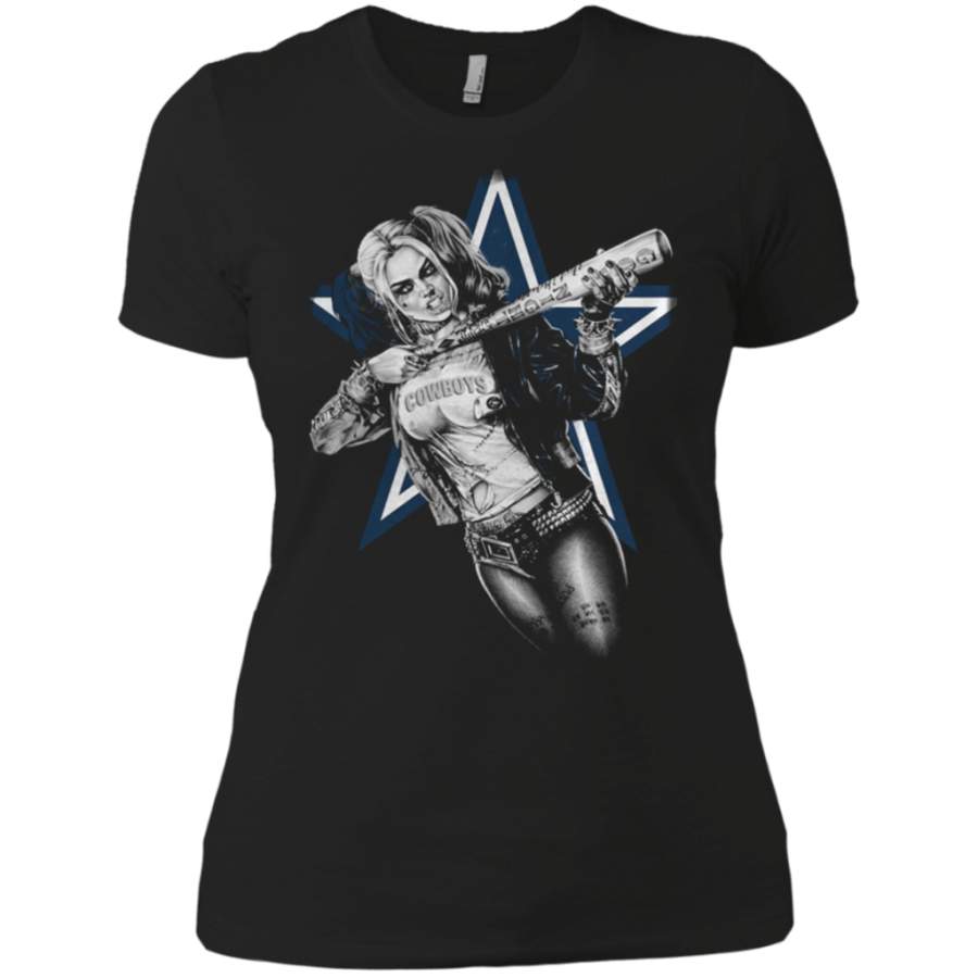 Dallas Cowboys Harley Quinn t shirt Ladies’ Boyfriend shirt