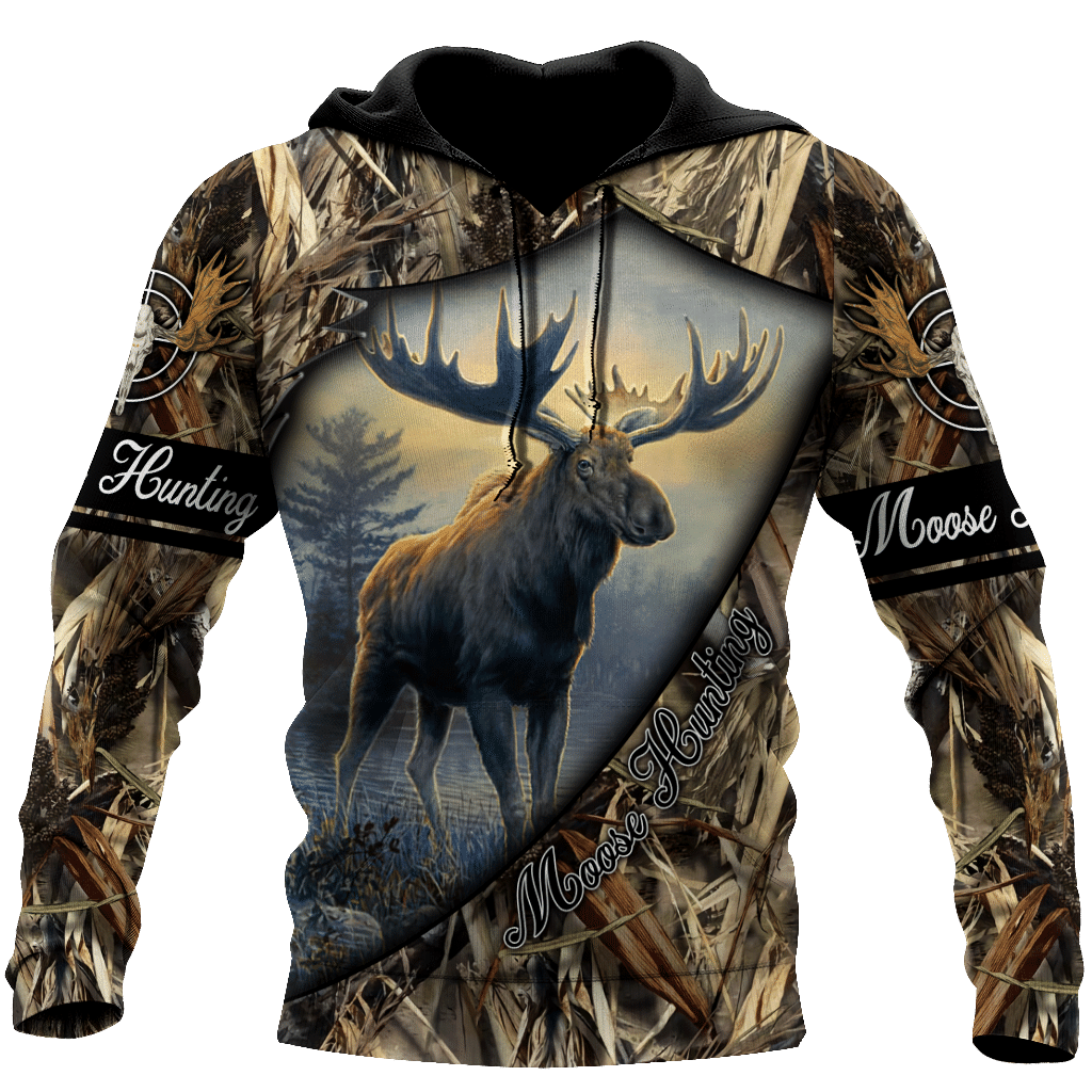 Moose Hunting Camouflage Popular 3D Printed Sublimation Hoodie Hooded Sweatshirt Comfy Soft And Warm For Men Women S to 5XL CTC1301293