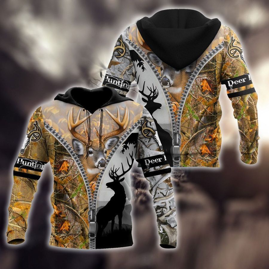 Deer Hunting Grey Camo Cool Design 3D Printed Sublimation Hoodie Hooded Sweatshirt Comfy Soft And Warm For Men Women S to 5XL CTC15011234