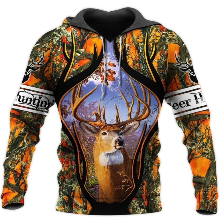 Camouflage Deer Hunting Cool 3D Printed Sublimation Hoodie Hooded Sweatshirt Comfy Soft And Warm For Men Women S to 5XL CTC15011298