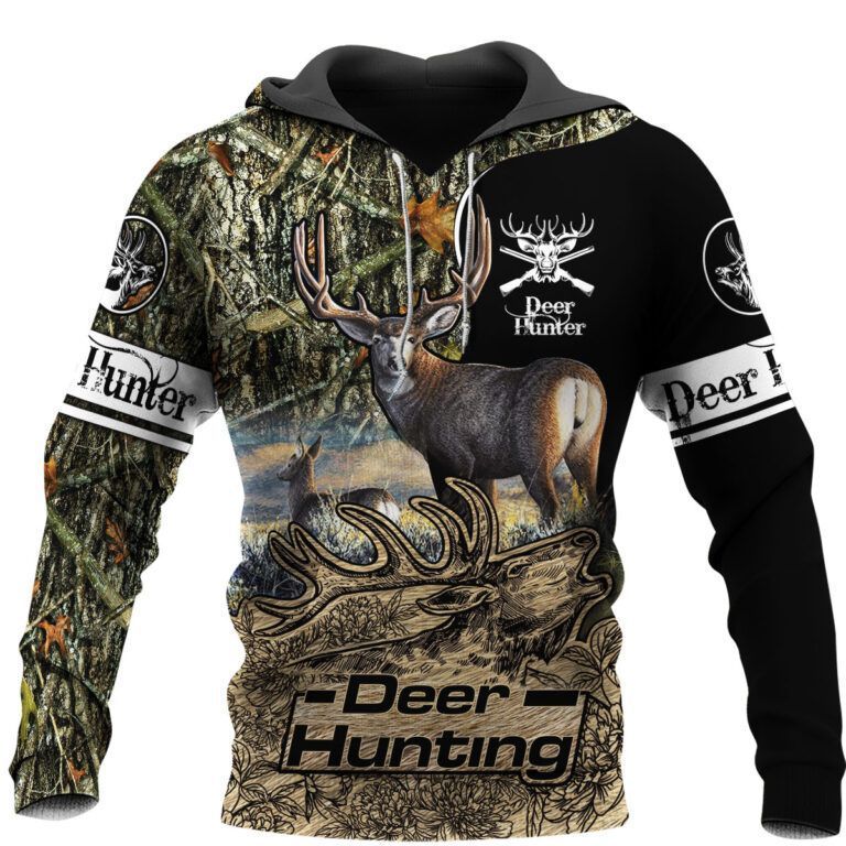 Deer Hunting Camo Best Design 3D Printed Sublimation Hoodie Hooded Sweatshirt Comfy Soft And Warm For Men Women S to 5XL CTC15011247