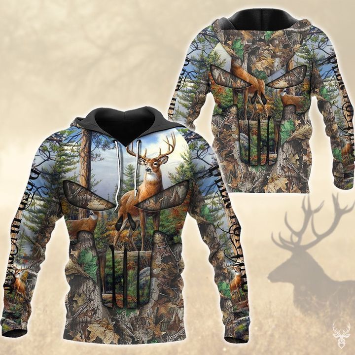 Love Deer Hunting Camouflage 3D Printed Sublimation Hoodie Hooded Sweatshirt Comfy Soft And Warm For Men Women S to 5XL CTC15011116