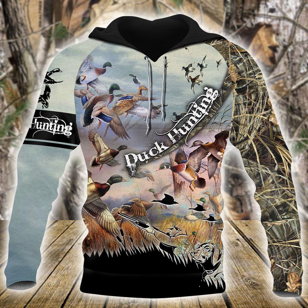 Duck Hunting Camouflage Unique 3D Printed Sublimation Hoodie Hooded Sweatshirt Comfy Soft And Warm For Men Women S to 5XL CTC15011195