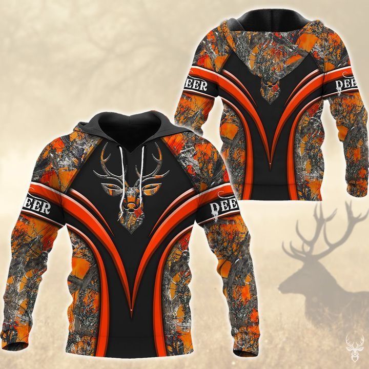 Hunting Orange Camo Unique 3D Printed Sublimation Hoodie Hooded Sweatshirt Comfy Soft And Warm For Men Women S to 5XL CTC15011136