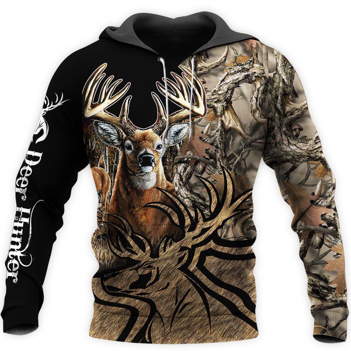 Camouflage Deer Hunting Unique 3D Printed Sublimation Hoodie Hooded Sweatshirt Comfy Soft And Warm For Men Women S to 5XL CTC1601488