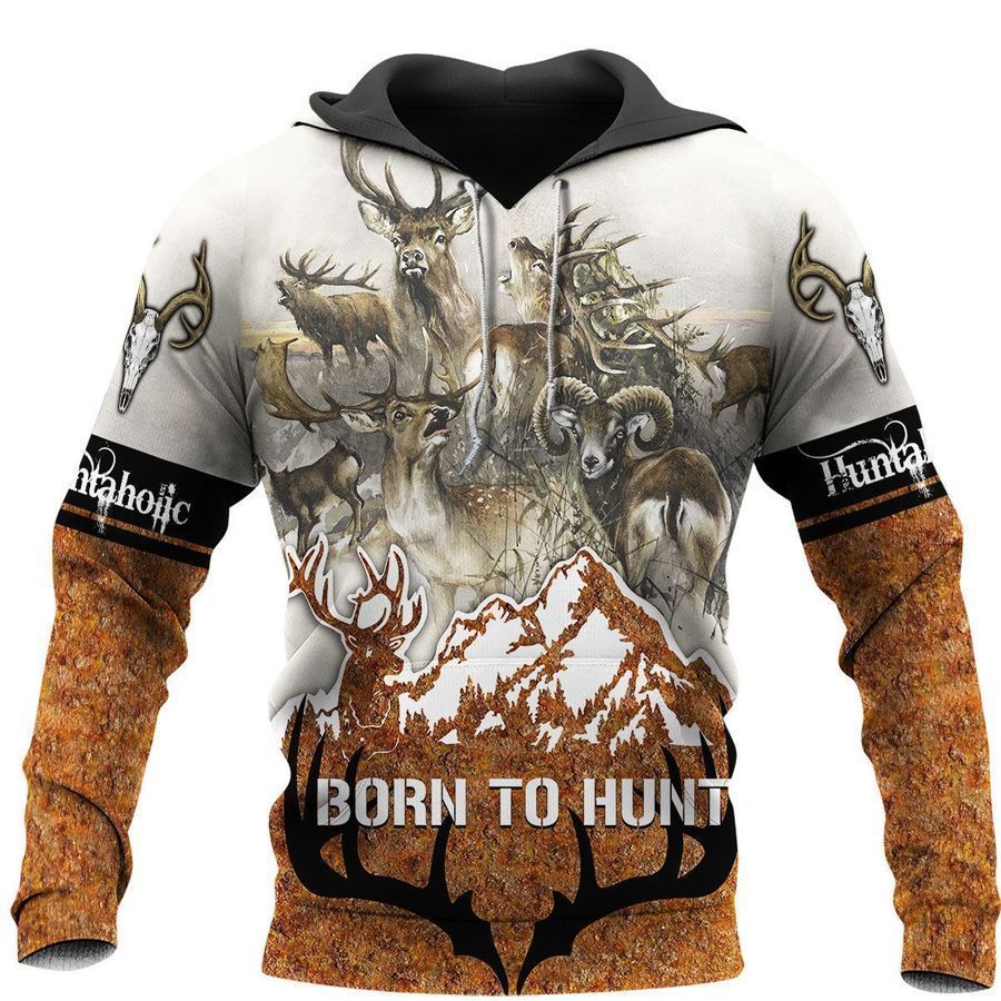 Love Hunting Born To Hunt Camouflage 3D Printed Sublimation Hoodie Hooded Sweatshirt Comfy Soft And Warm For Men Women S to 5XL CTC15011109