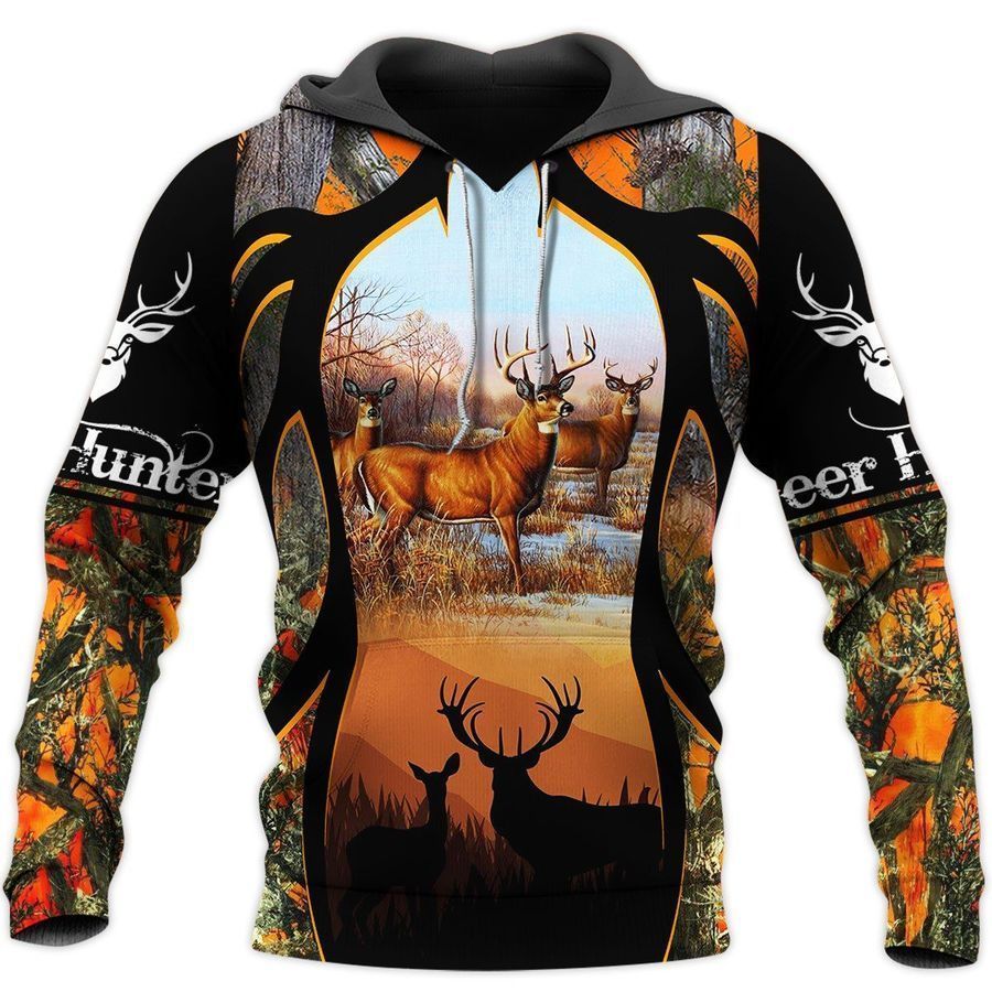 Deer Hunting Orange Camo Unique Best 3D Printed Sublimation Hoodie Hooded Sweatshirt Comfy Soft And Warm For Men Women S to 5XL CTC15011230