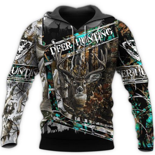 Deer Hunting 3D Printed Sublimation Hoodie Hooded Sweatshirt Comfy Soft And Warm For Men Women S to 5XL CTC15011216