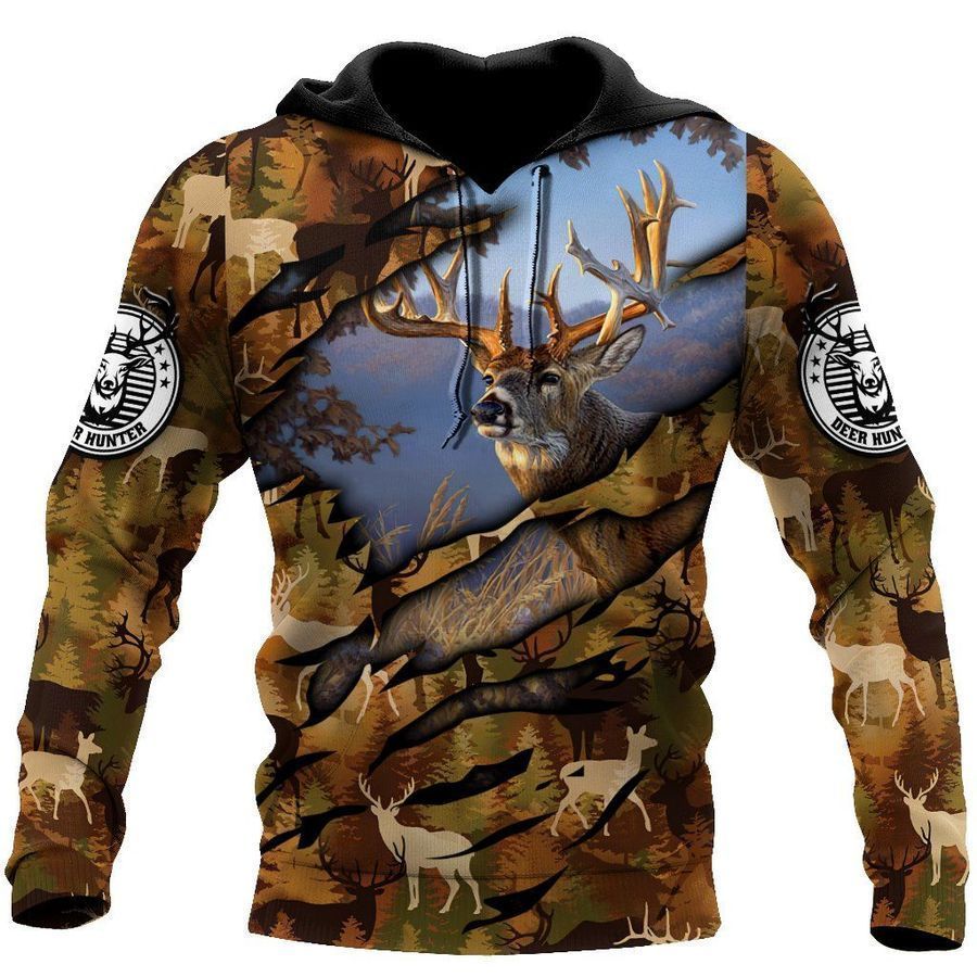 Deer Hunting Camouflage Unique 3D Printed Sublimation Hoodie Hooded Sweatshirt Comfy Soft And Warm For Men Women S to 5XL CTC15011237