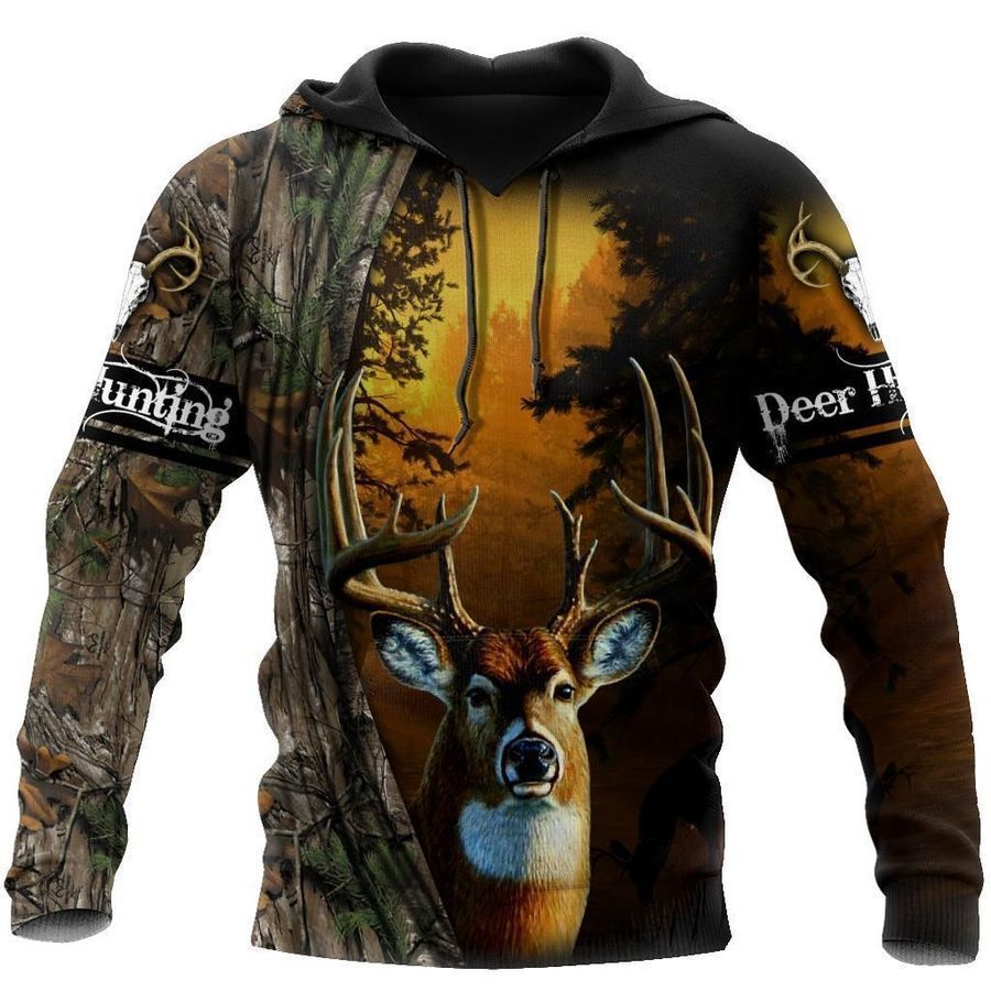 Deer Hunting Brown Camo Unique 3D Printed Sublimation Hoodie Hooded Sweatshirt Comfy Soft And Warm For Men Women S to 5XL CTC15011248