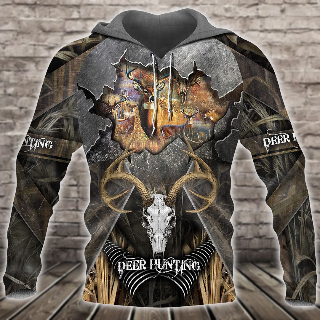 Deer Hunting Camouflage Awesome Design 3D Printed Sublimation Hoodie Hooded Sweatshirt Comfy Soft And Warm For Men Women S to 5XL CTC15011242