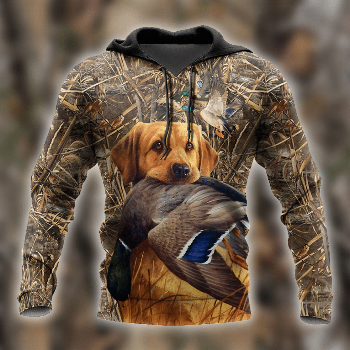 Golden Retriever Love Duck Hunting Camouflage Cool 3D Printed Sublimation Hoodie Hooded Sweatshirt Comfy Soft And Warm For Men Women S to 5XL CTC15011157