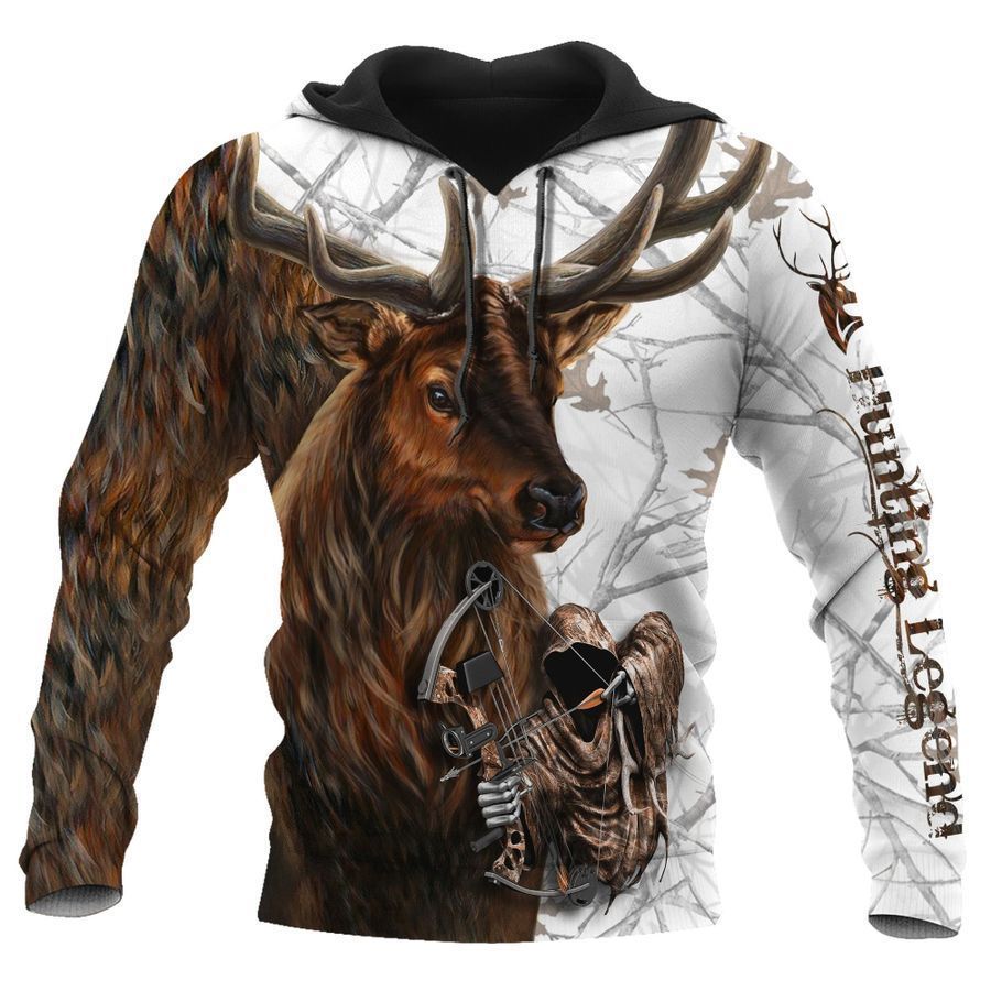 Deer Hunting White Camo Cool Design 3D Printed Sublimation Hoodie Hooded Sweatshirt Comfy Soft And Warm For Men Women S to 5XL CTC15011217