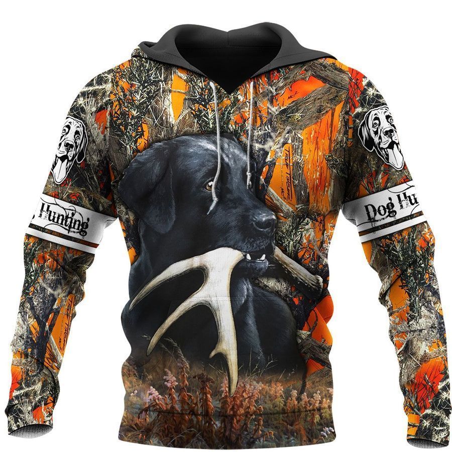 Dog Hunting Orange Camo Cool 3D Printed Sublimation Hoodie Hooded Sweatshirt Comfy Soft And Warm For Men Women S to 5XL CTC15011208