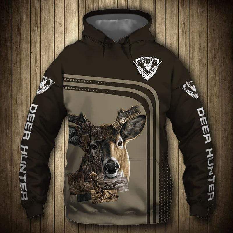 Amazing Photos Combine Deer Hunting Camo 3D Printed Sublimation Hoodie Hooded Sweatshirt Comfy Soft And Warm For Men Women S to 5XL CTC16011487