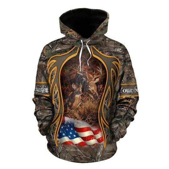 Deer Hunting A Country Girls American Flag Patriotic Cool 3D Printed Sublimation Hoodie Hooded Sweatshirt Comfy Soft And Warm For Men Women S to 5XL CTC16011363