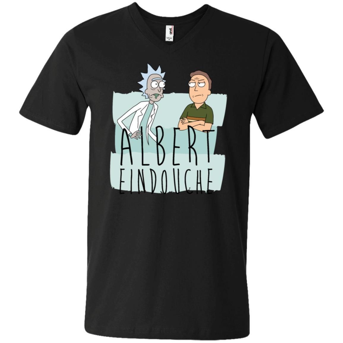 Rick And Morty Albert Eindouche Parody Men V-Neck T-Shirt