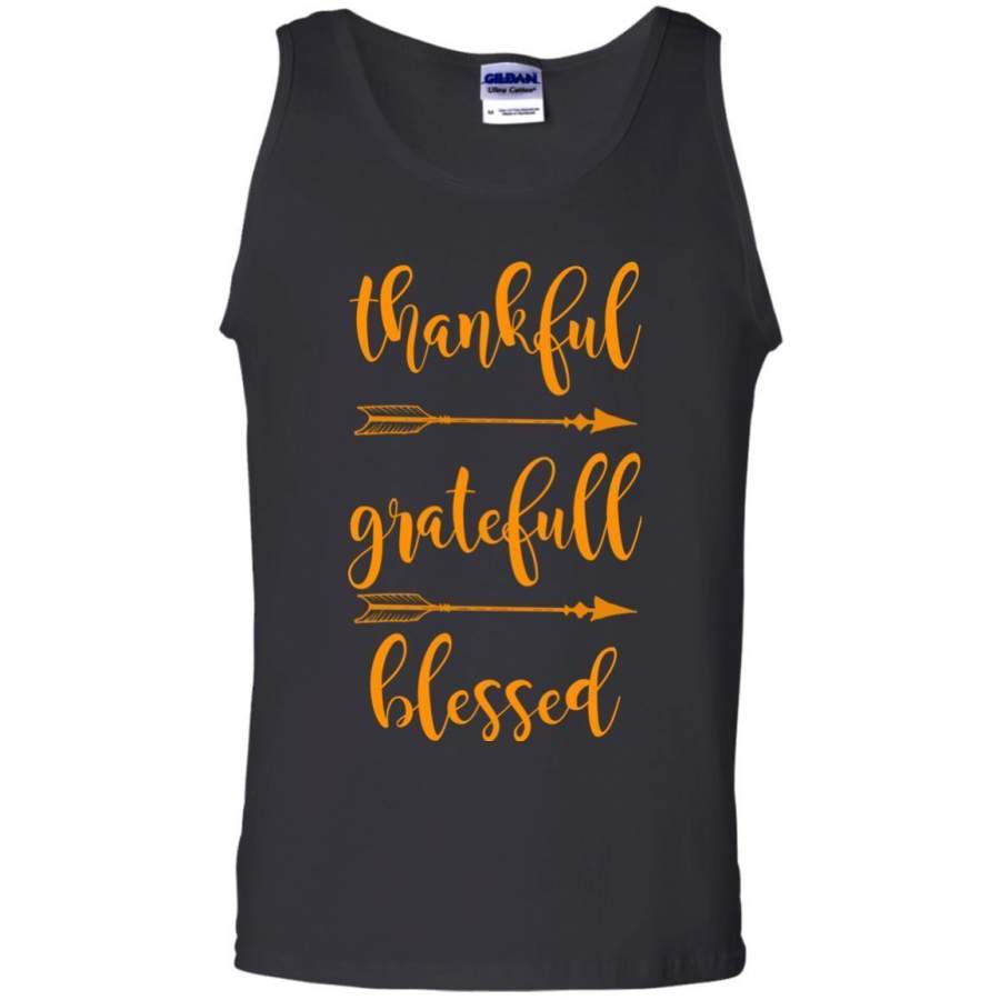 Thanksgiving shirt, Thankful Grateful Blessed Tank Top