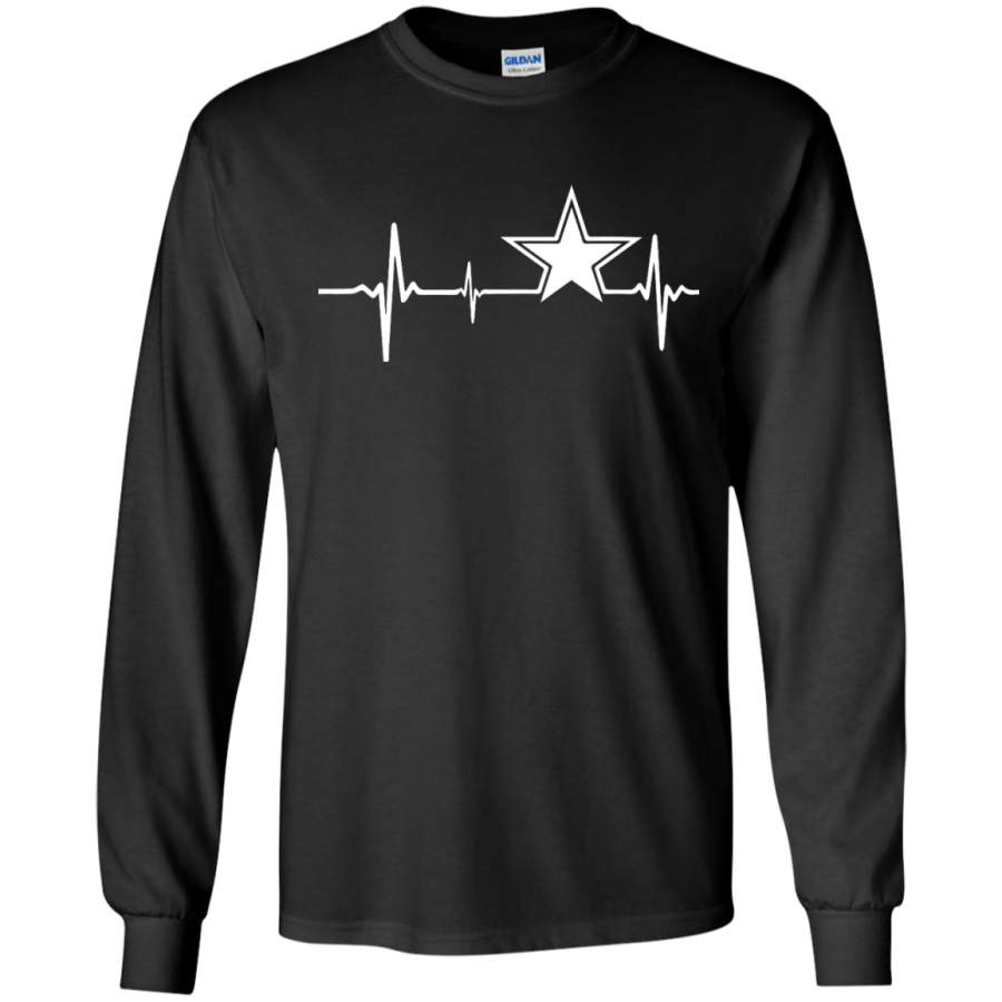 Dallas Fan Heartbeat LS Ultra Cotton Tshirt