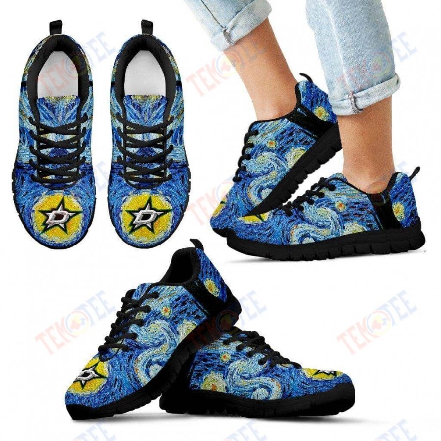 Mens Womens Dallas Stars Sneakers Sky Style Art Nigh Exciting Running Shoes For Men Women TDT196