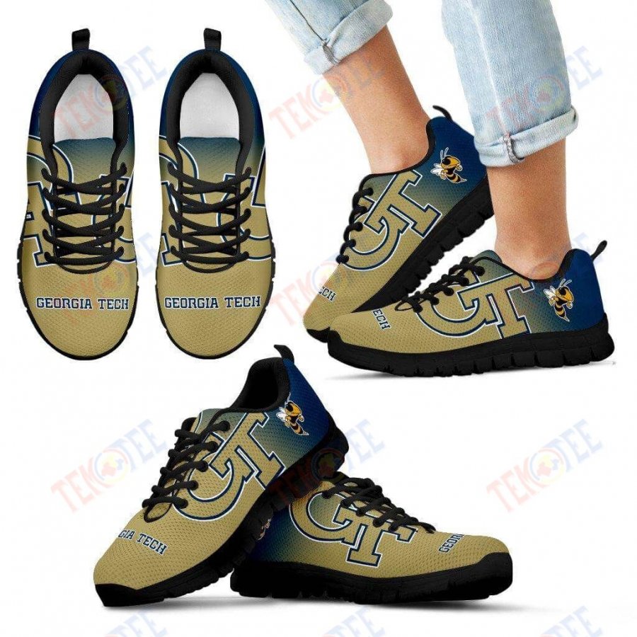 Mens Womens Georgia Tech Yellow Jackets Sneakers Special Unofficial Running Shoes For Men Women TDT358