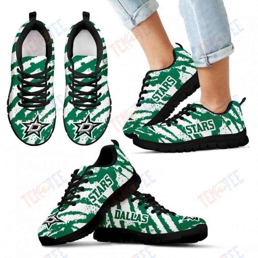 Mens Womens Dallas Stars Sneaker Stripes Pattern Print Sneaker Running Shoes For Men Women TDT167