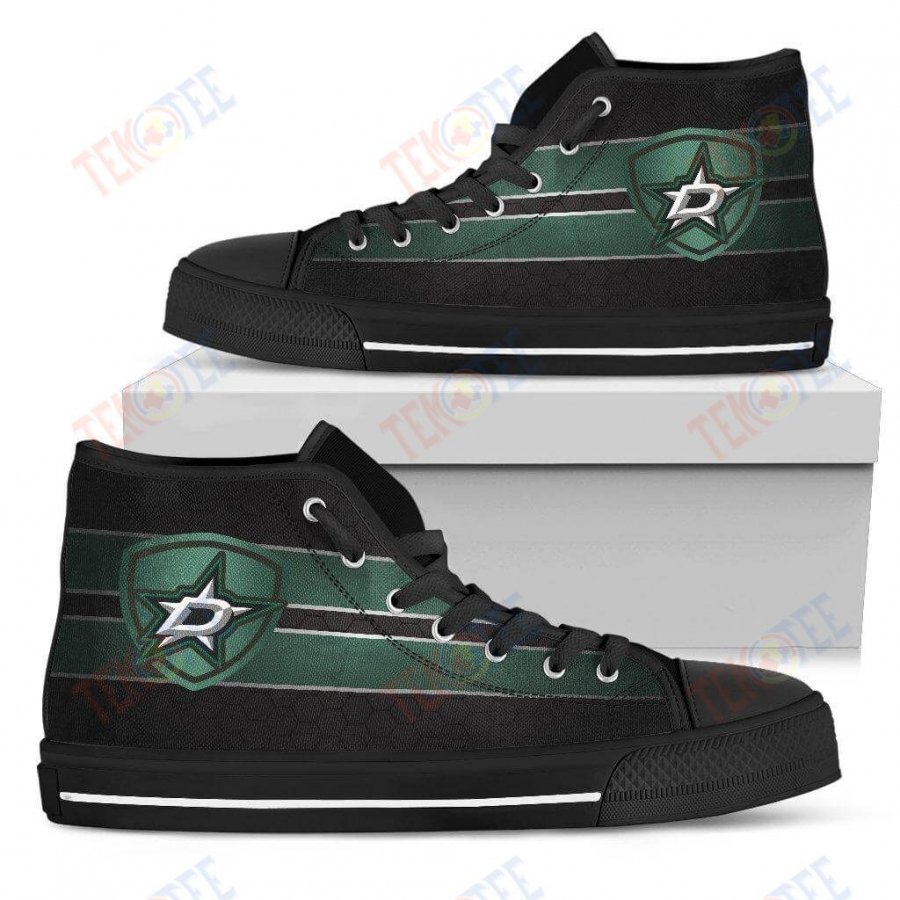 Mens Womens Dallas Stars High Top Shoes The Shield Shoes TMT359