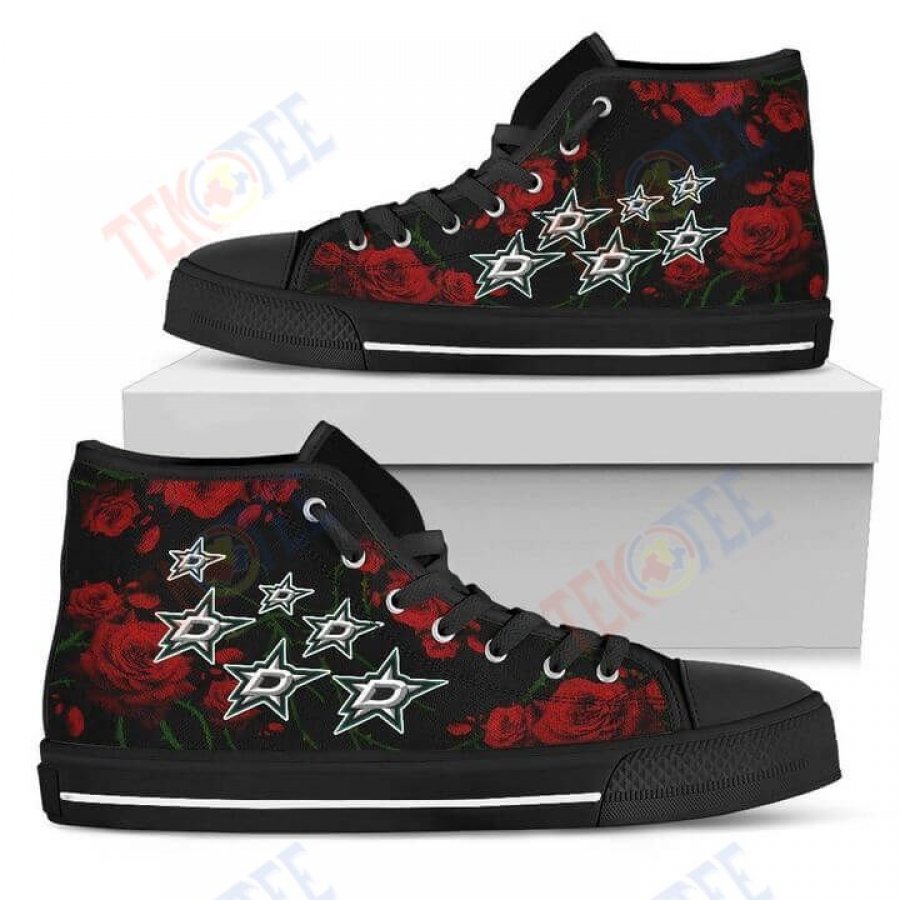 Mens Womens Lovely Rose Thorn Incredible Dallas Stars High Top Shoes TMT445