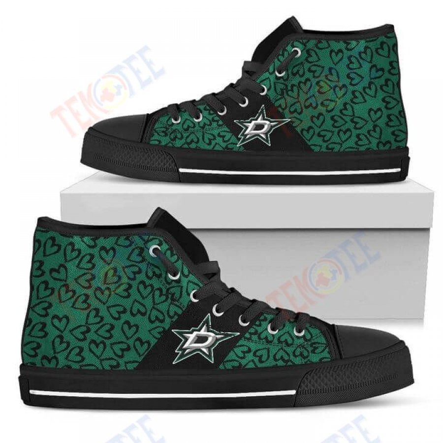 Mens Womens Perfect Cross Color Absolutely Nice Dallas Stars High Top Shoes TMT170