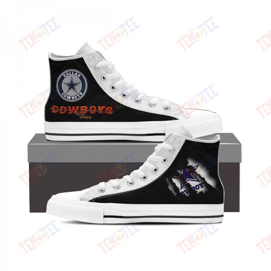 Mens Womens Dallas Cowboys Claws High Top Convers Shoes White Sole Black Sole High Top Convers Shoes Dallas Cowboysconvers TDT306