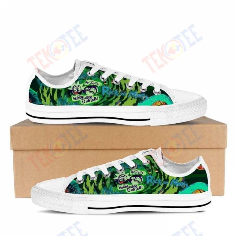 Mens Womens Rick And Morty Low Top Shoes Custom Print Footwear Converse Sneakers TMT719