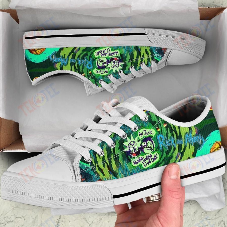 Mens Womens Rick And Morty Low Top Shoes Custom Print Footwear Converse Sneakers TMT193