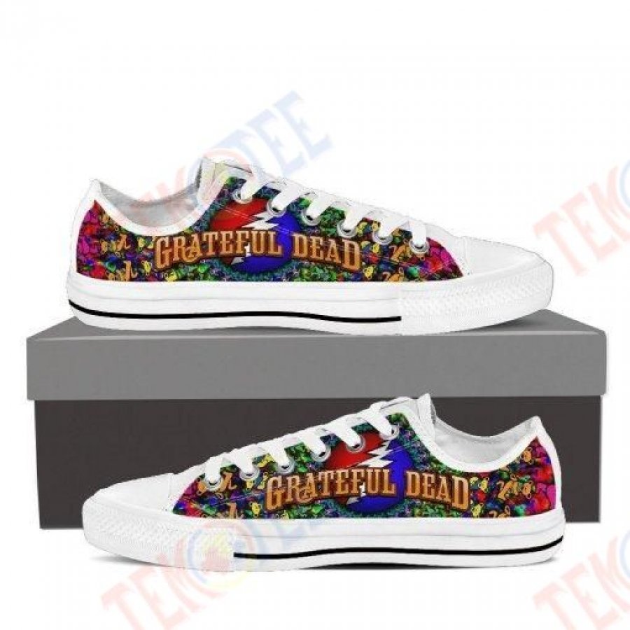 Mens Womens Grateful Dead Low Top Shoes Custom Print Footwear Converse Sneakers TMT537