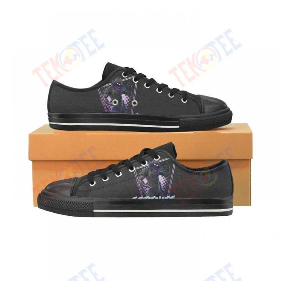 Mens Womens Fortnite Raven Low Top Shoes Custom Print Footwear Convers Sneakers TMT967