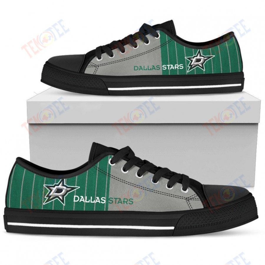 Mens Womens Dallas Stars Simple Design Vertical Stripes Low Top Shoes Custom Print Footwear Convers Sneakers TMT385