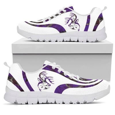 Hunting Purple Camo Deer Sneakers Shoes