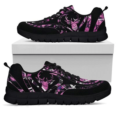 Hunting Dark Purple Camo Sneakers Shoes