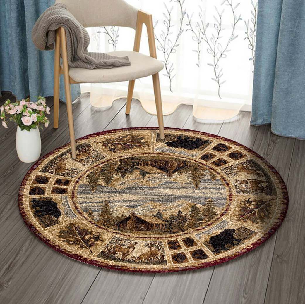 Hunting IE6461 Round Rug BEVR3007