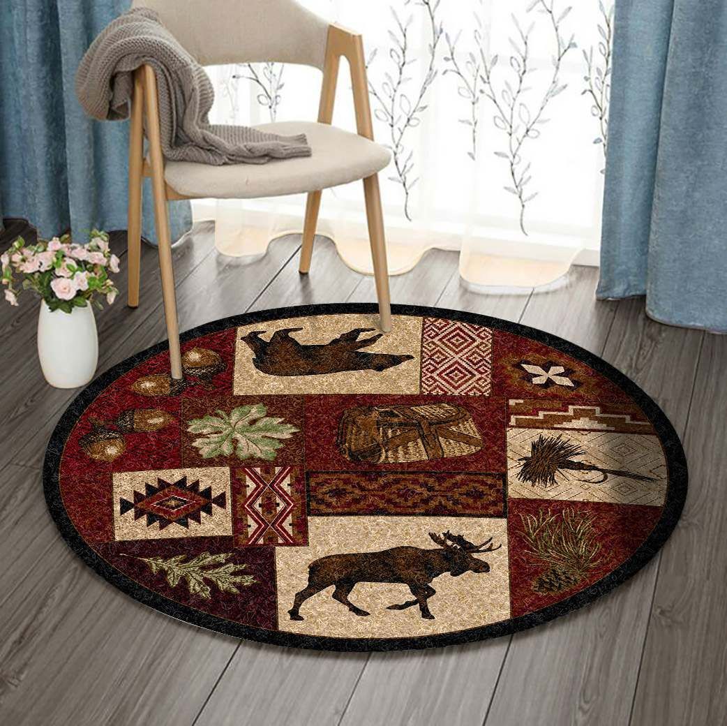 Hunting IE6698 Round Rug BEVR3007