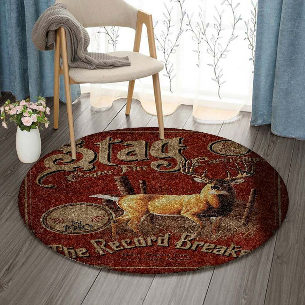 Hunting Deer GE1638 Round Rug CYSI2907