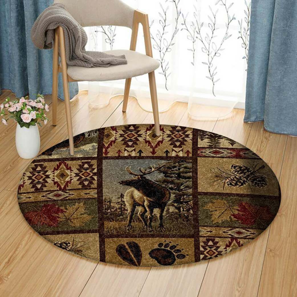 Hunting GE1879 Round Rug CYSI2907