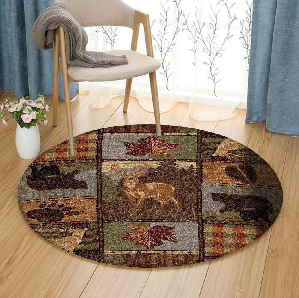 Hunting GE3776 Round Rug CYSI2907