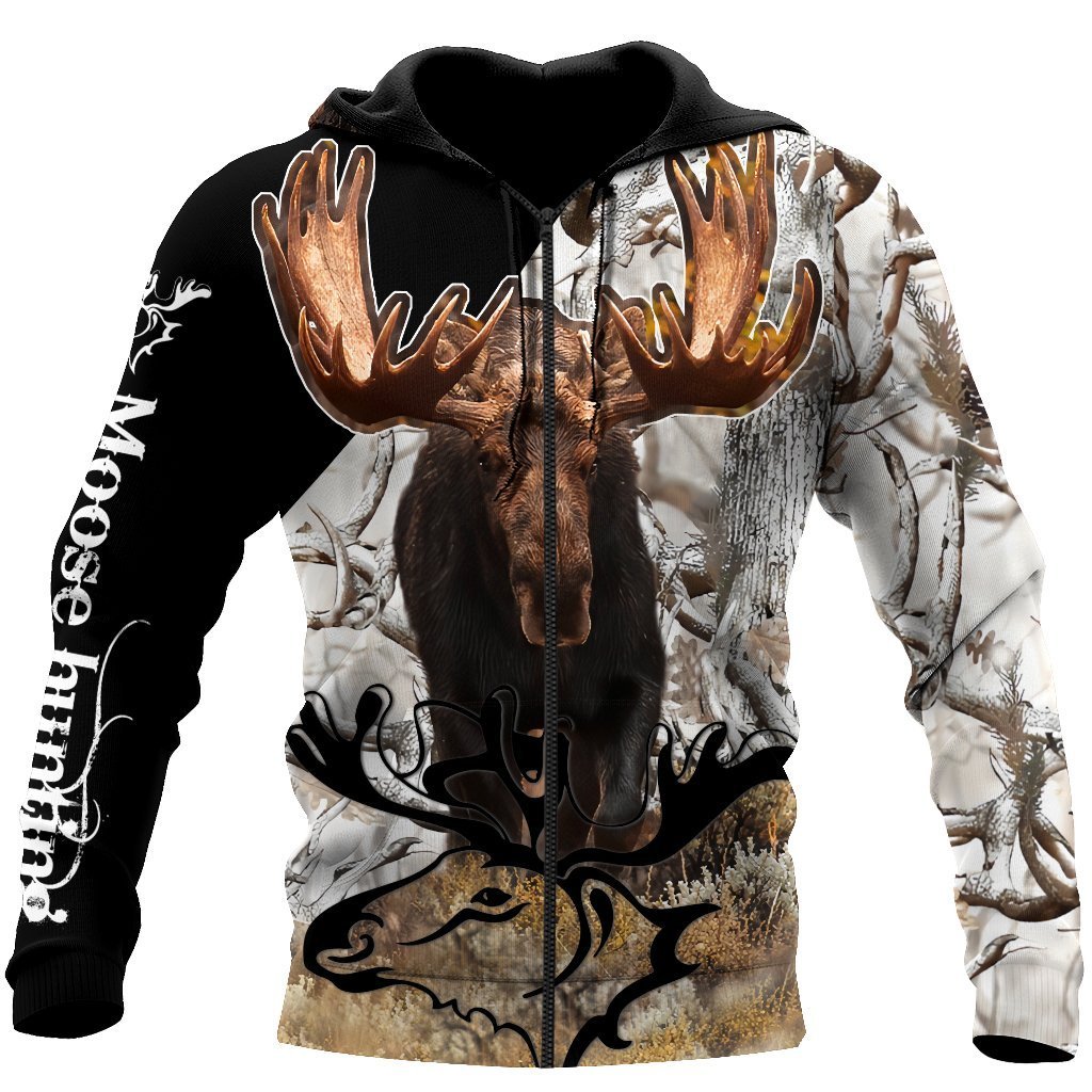 Moose Hunting 3D All Over Print Hoodie MH180820