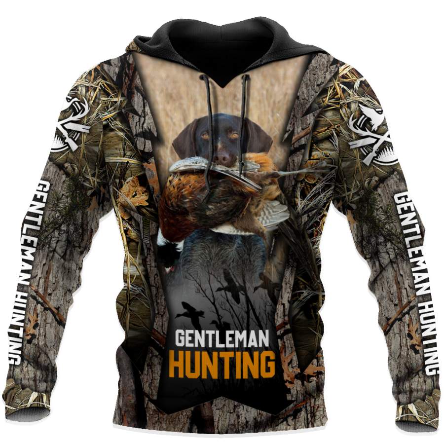 Hunting Dog 3D Over Printed Unisex Deluxe Hoodie ML