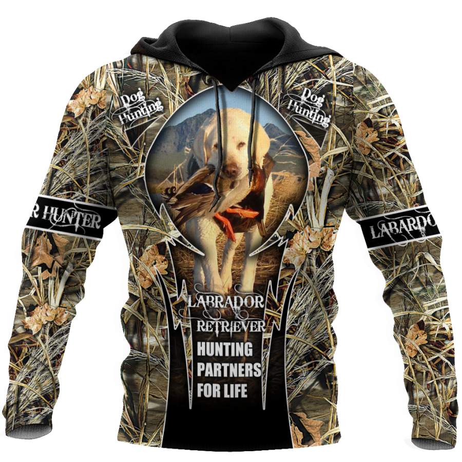 Labrador Hunting 3D Over Printed Unisex Deluxe Hoodie