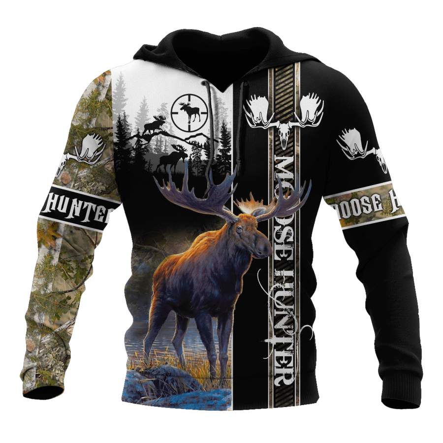 Moose Hunting 3D All Over Printed Hoodie Shirt MP15092004