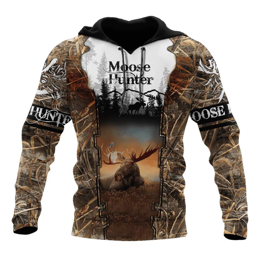 Moose Hunting 3D All Over Printed Hoodie Shirt MP15092005