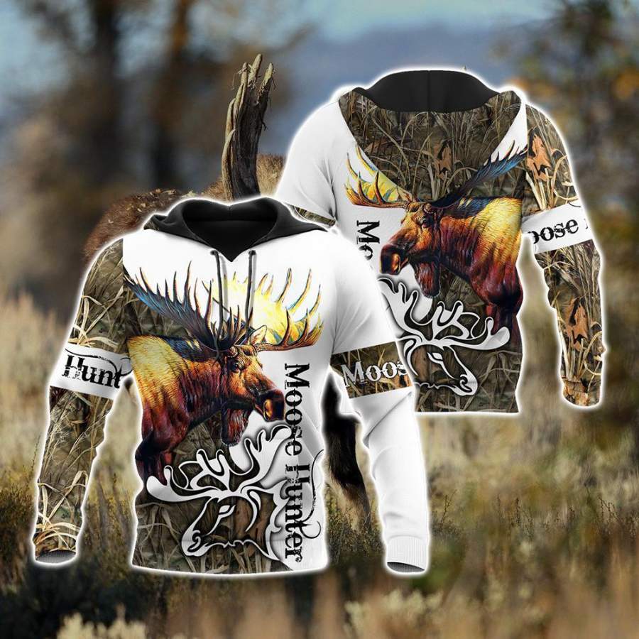 Moose Hunting 3D All Over Printed Hoodie Shirt MP15092002